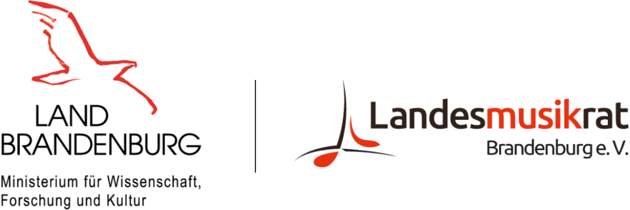 Logo Ministerium für Wissenschaft, Forschung und Kultur des Landes Brandenburg & Logo Landesmusikrat Brandenburg e.V.